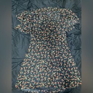 Black Rose Print Dress